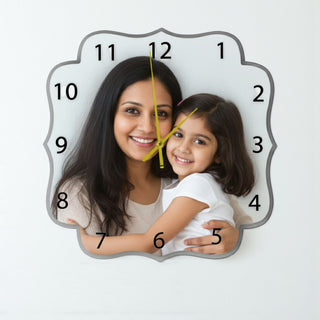 Acrylic Wall Clock (12x12 Inches) – Custom Photo with Unique Design.