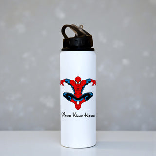 Customized Name & Cartoon Printed Aluminium Sipper Bottle for Kids