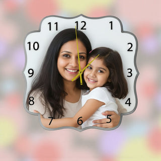 Acrylic Wall Clock (12x12 Inches) – Custom Photo with Unique Design.