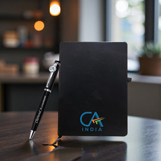 CA Gift Set – Engraved Pen & Black A5 Diary