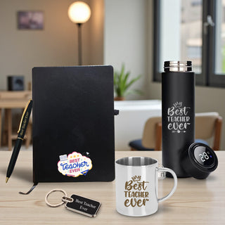 Teacher Appreciation Set: Diary, Keychain, Bottle, Pen & Mug.