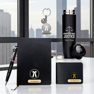 Advocate Gift Set: Personalized Keychain, Bottle, Pen, Wallet & Diary.