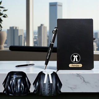 Customized Advocate Desk Set - Coat Pen Stand, Pen & A5 Diary.