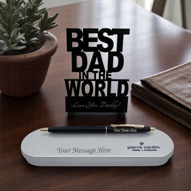 Personalized Pen with Best Dad Acrylic Stand.