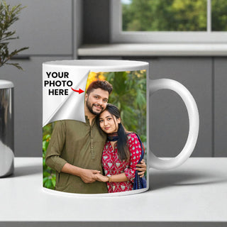 Custom White Photo Printed Mug.