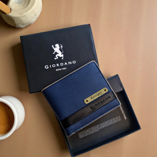 Giordano Men's Leather Wallet – Custom Name Engraved