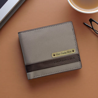 Giordano Men's Leather Wallet – Custom Name Engraved