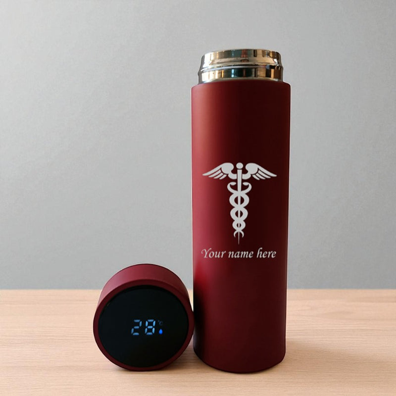 Personalized Custom Doctor's logo & Name Engraved Water Bottle