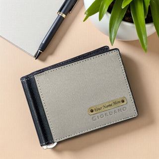 Customized Giordano Money Clip Wallet (Blue-Black)