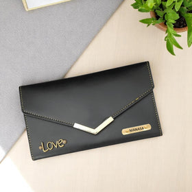 Personalized Women's Leather Premium Clutch